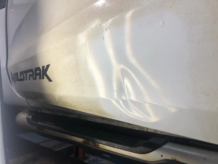 Ford Ranger door repair — before