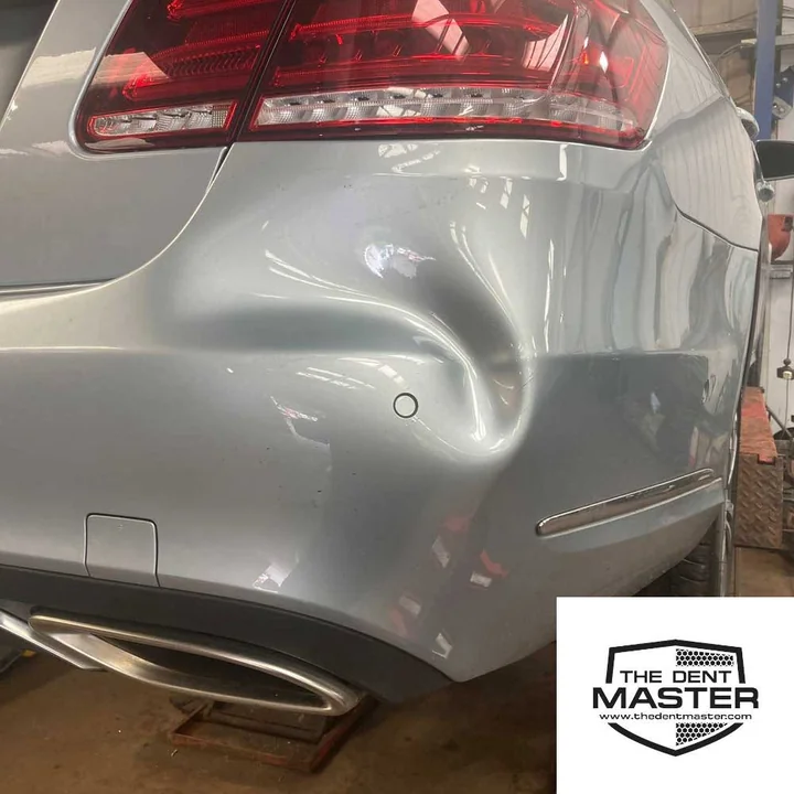 Mercedes-Benz bumper repair — before