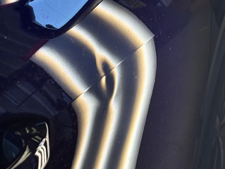 Volkswagen dent repair — before